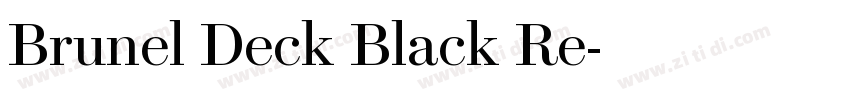 Brunel Deck Black Re字体转换